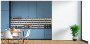 light blue wall tiles